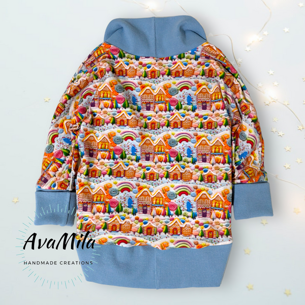 Gingerbread houses gwm cocoon cardigan with pockets, size 3-6y