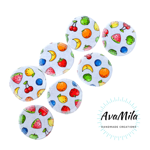 Fruity characters facial rounds, set of 7
