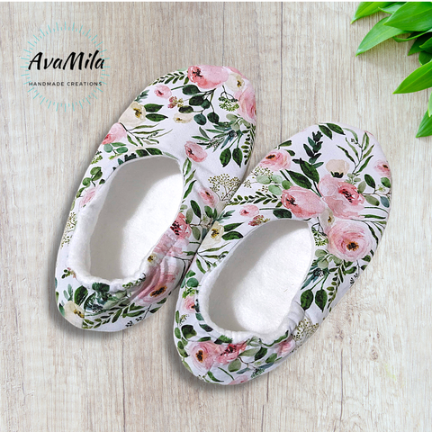 Spring floral slippers
